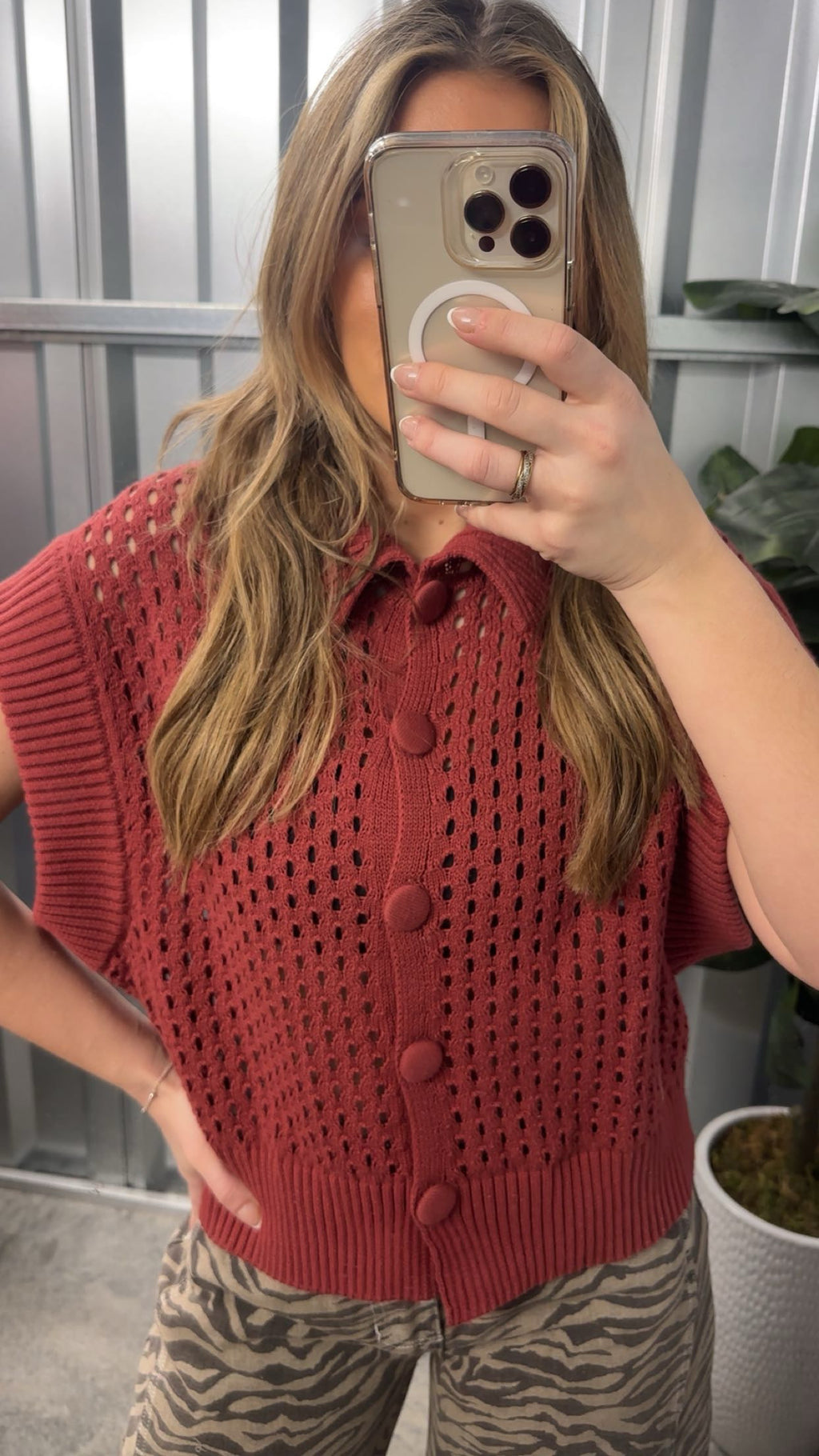 Rue Button Knit Vest