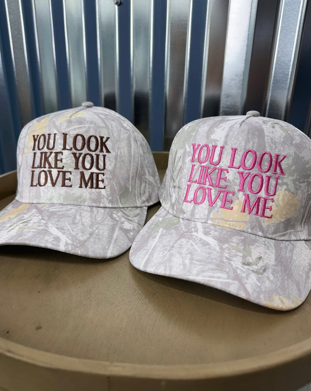 You Look Like You Love Me Camo Trucker Hat