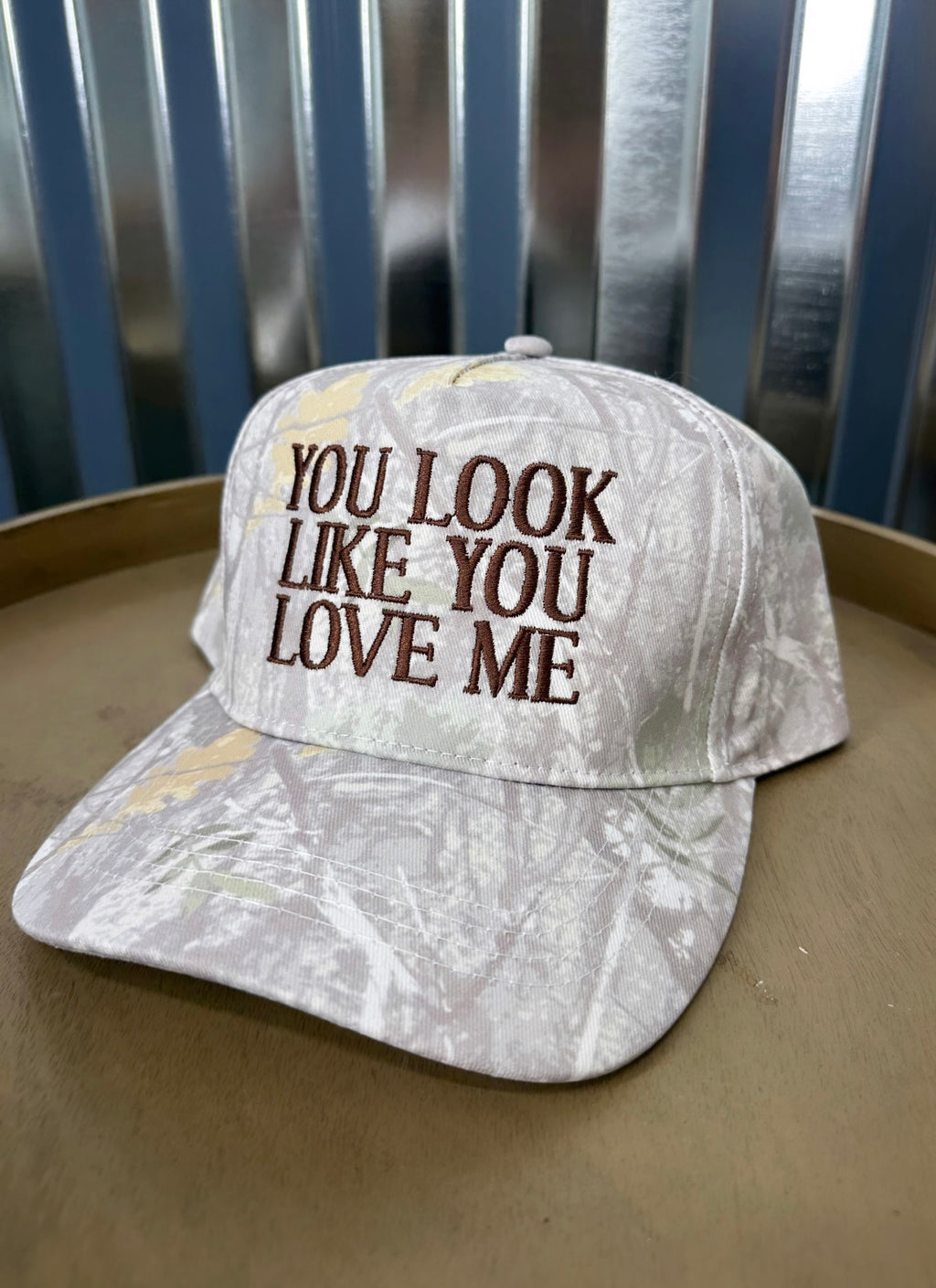 You Look Like You Love Me Camo Trucker Hat