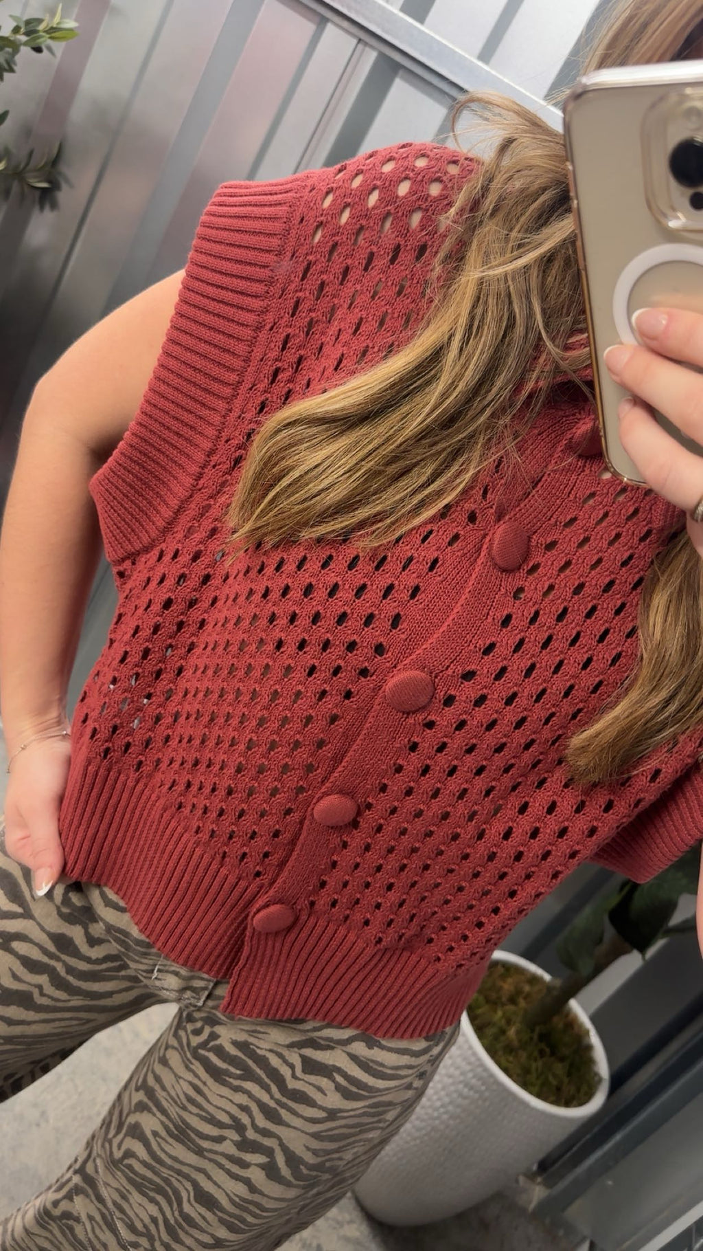 Rue Button Knit Vest