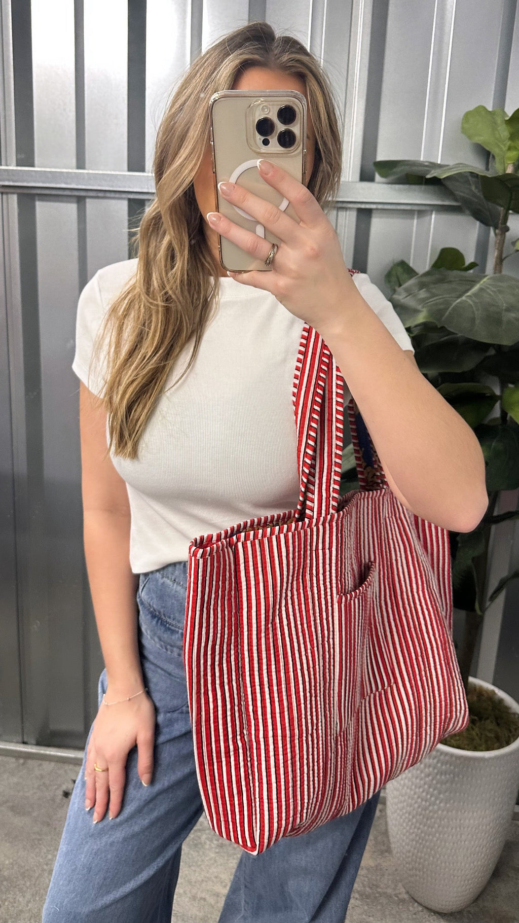 Striped Tiger Reversible Tote - Multicolor