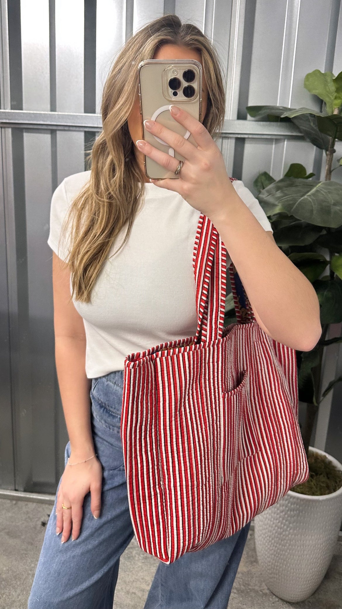 Striped Tiger Reversible Tote - Multicolor