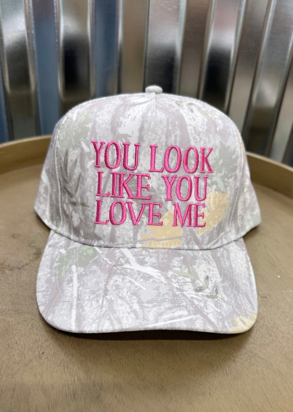 You Look Like You Love Me Camo Trucker Hat